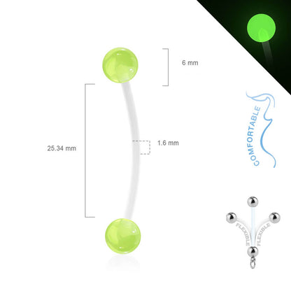 Piercing Ombelico Sfera luminosa al buio