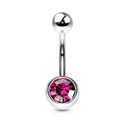 Belly Button Piercing Zirconia Ball