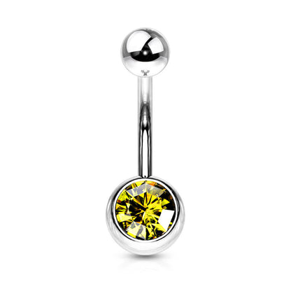 Belly Button Piercing Zirconia Ball