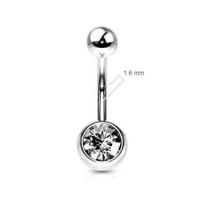 Piercing Nombril Bille Zircone