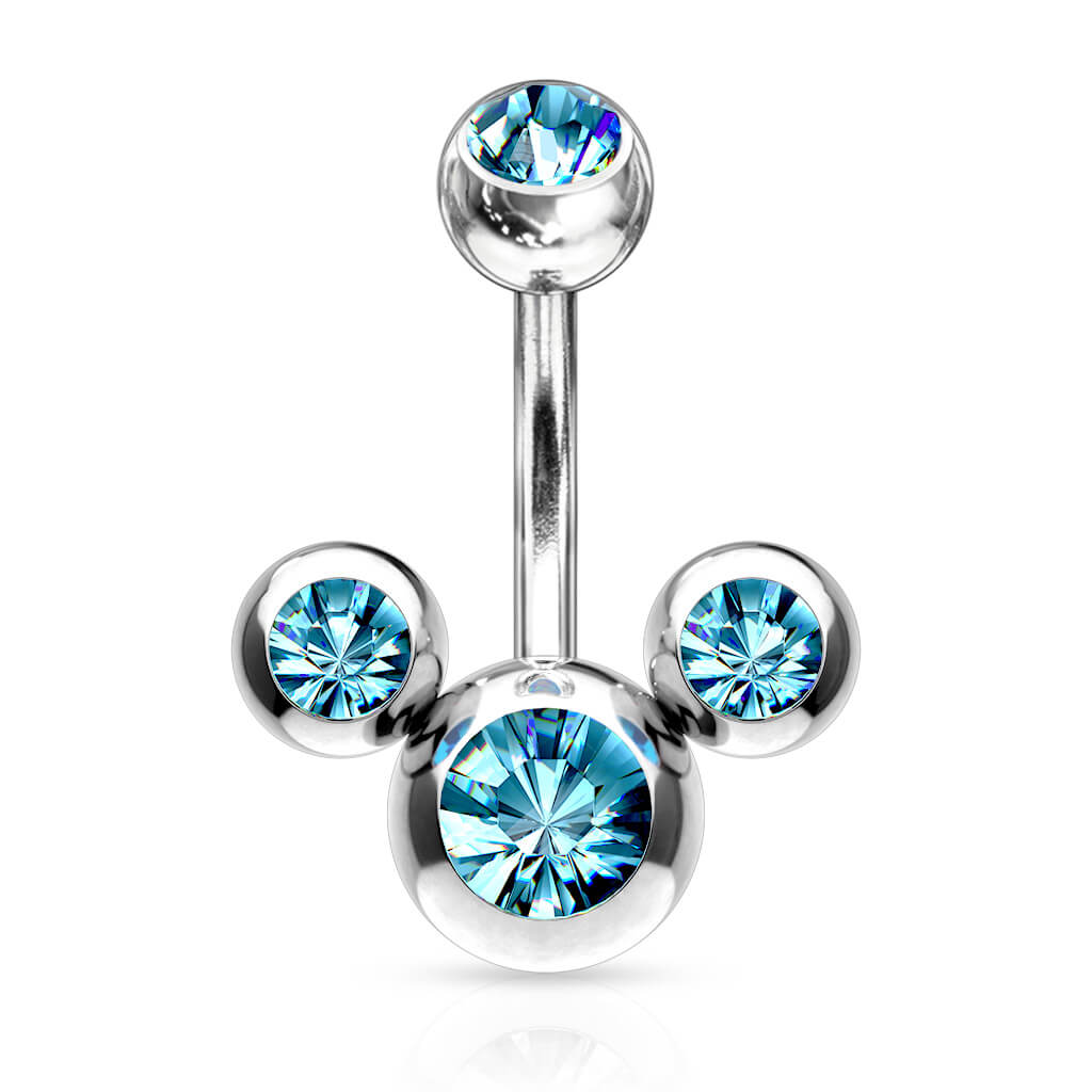 Bauchnabelpiercing 3 Zirkonia