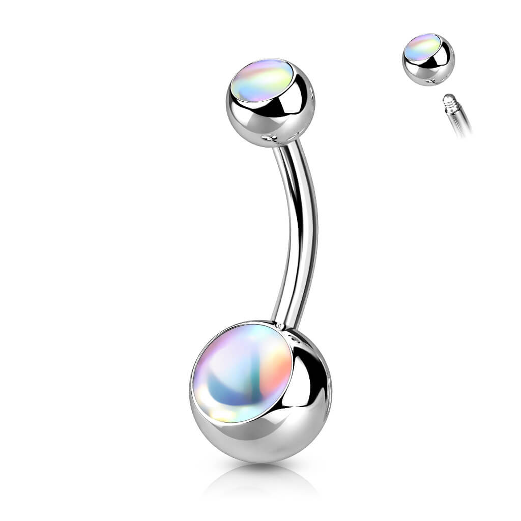 Belly Button Piercing Illuminating Ball sythetic Stone