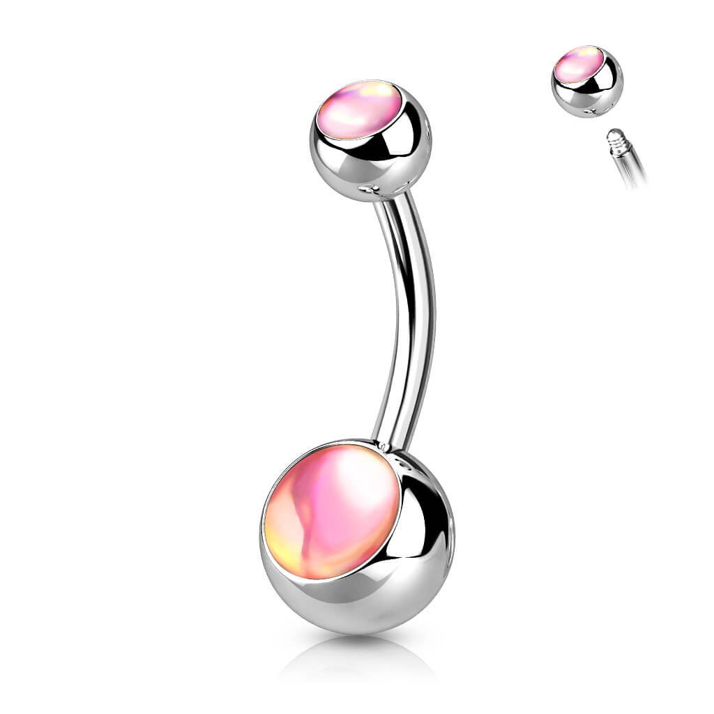 Belly Button Piercing Illuminating Ball sythetic Stone