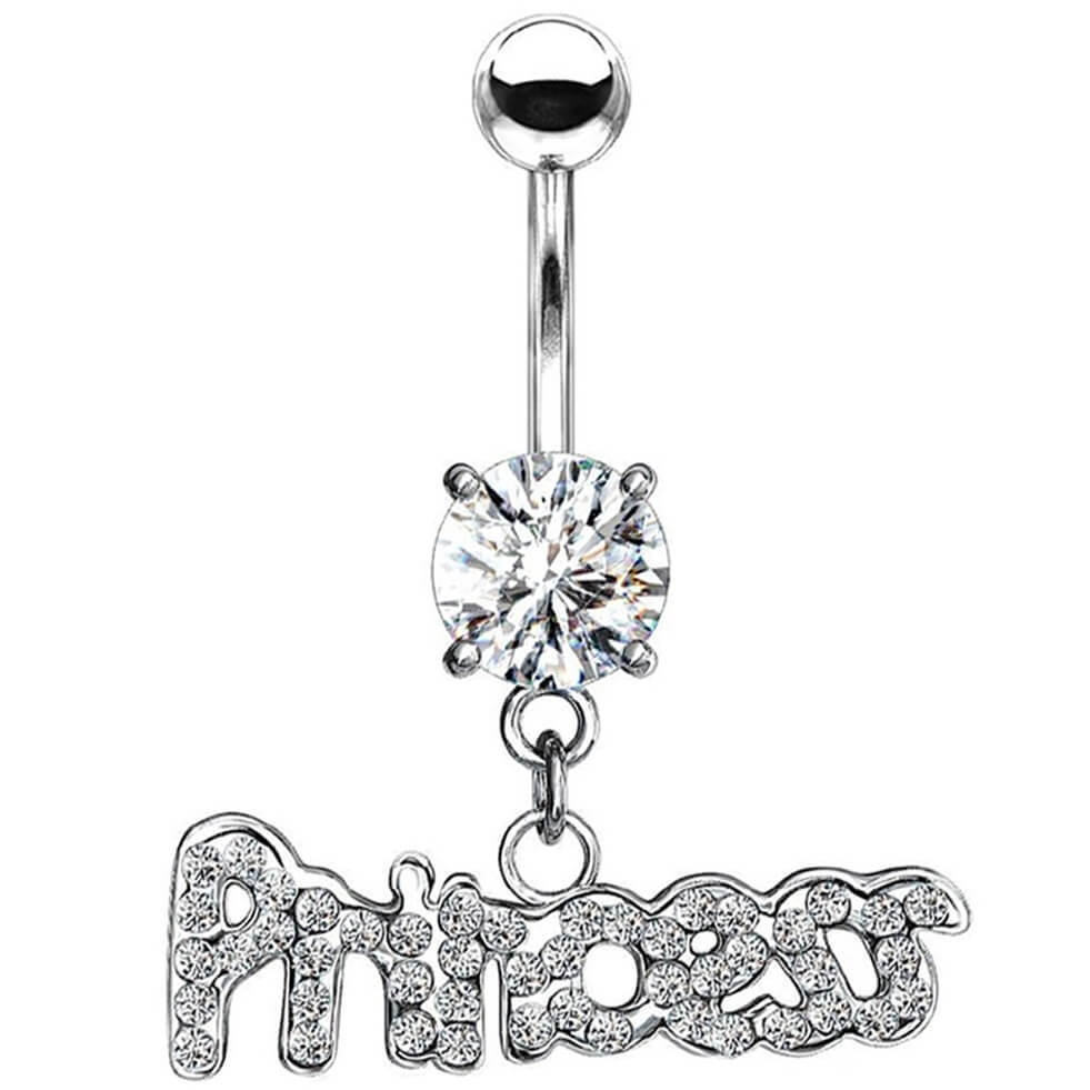 Bauchnabelpiercing PRINCESS beweglich Zirkonia