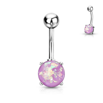 Bauchnabelpiercing Opal Silber