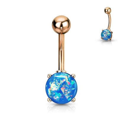 Bauchnabelpiercing Opal Gold PVD