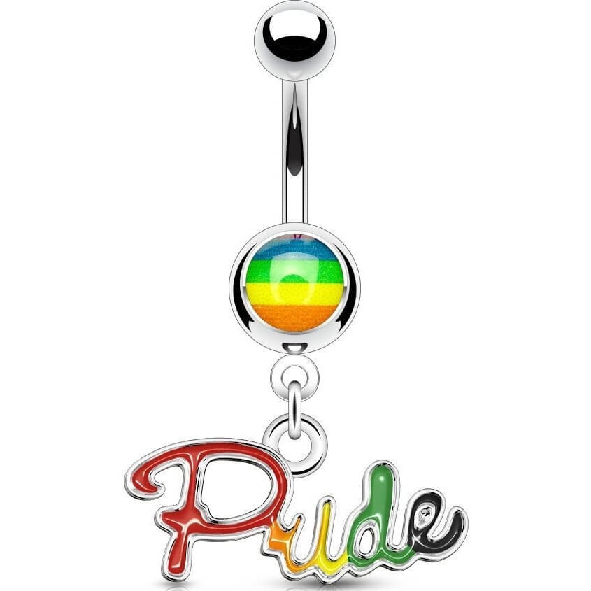 Piercing ombligo Arco Iris PRIDE colgante