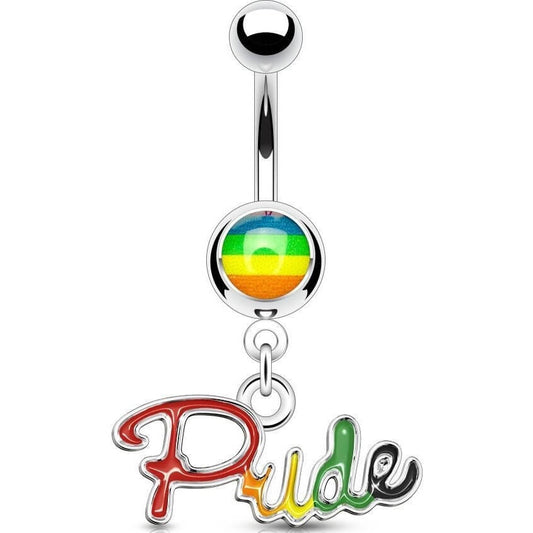 Piercing Nombril Pendentif PRIDE Arc-En-Ciel