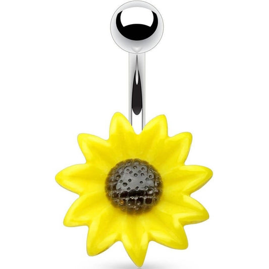 Bauchnabelpiercing Sonnenblume