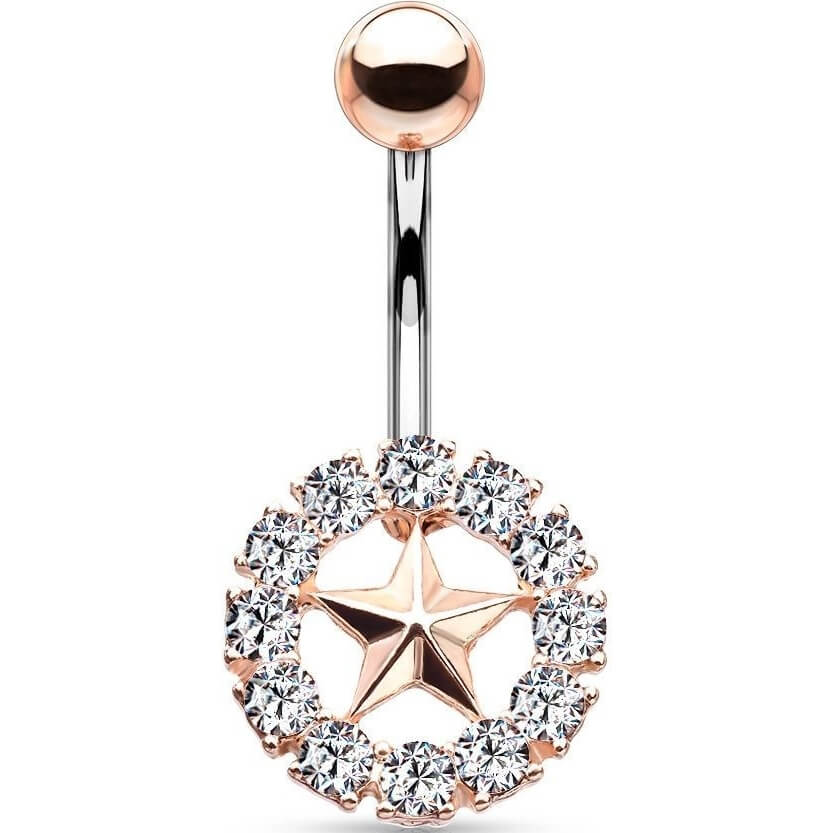 Belly Button Piercing Star Zirconia