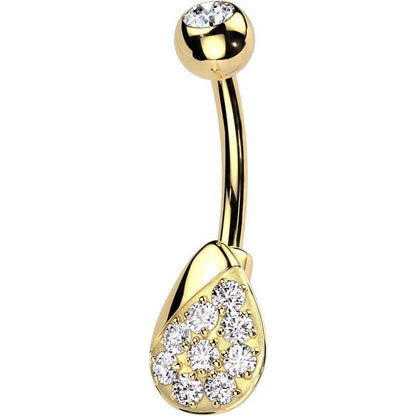 Belly Button Piercing teardrop zirconia