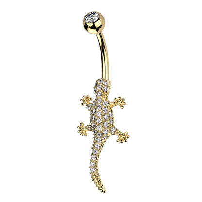 Belly Button Piercing Lizard Zirconia