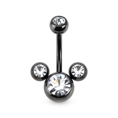 Belly Button Piercing 3 Zirconia