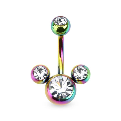 Belly Button Piercing 3 Zirconia