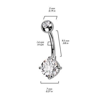 Piercing Nombril Zircone