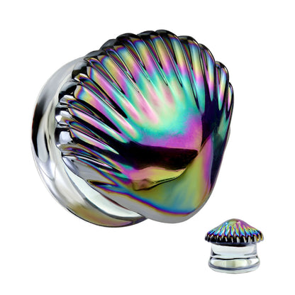 Verre Plug Coquille Arc-en-ciel