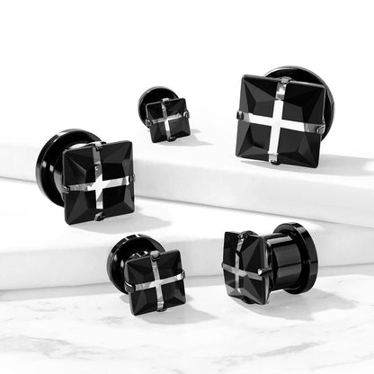 Plug Square Zirconia Black