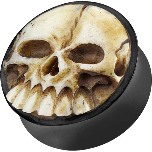 Plug Calavera en Cuerno de búfalo 