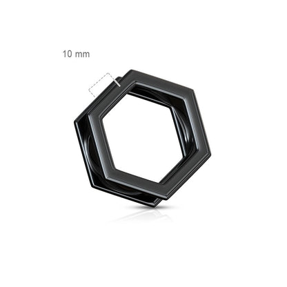 Tunnel Hexagon Black Internally Threaded