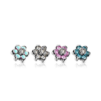 Titanium top flower zirconia Internally Threaded