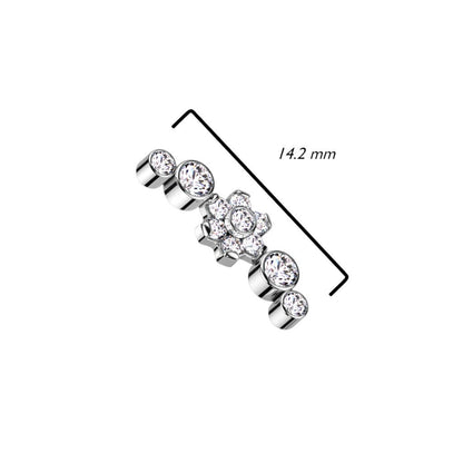 Titanium top flower zirconia Internally Threaded