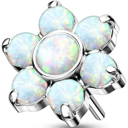 Titan Top Blume Opal Silber Push-In