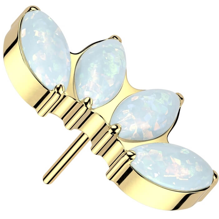 Titanium top marquise cut opal Push-In