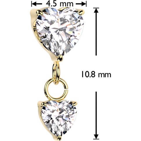 Titanium top heart zirconia prong setting Push-In