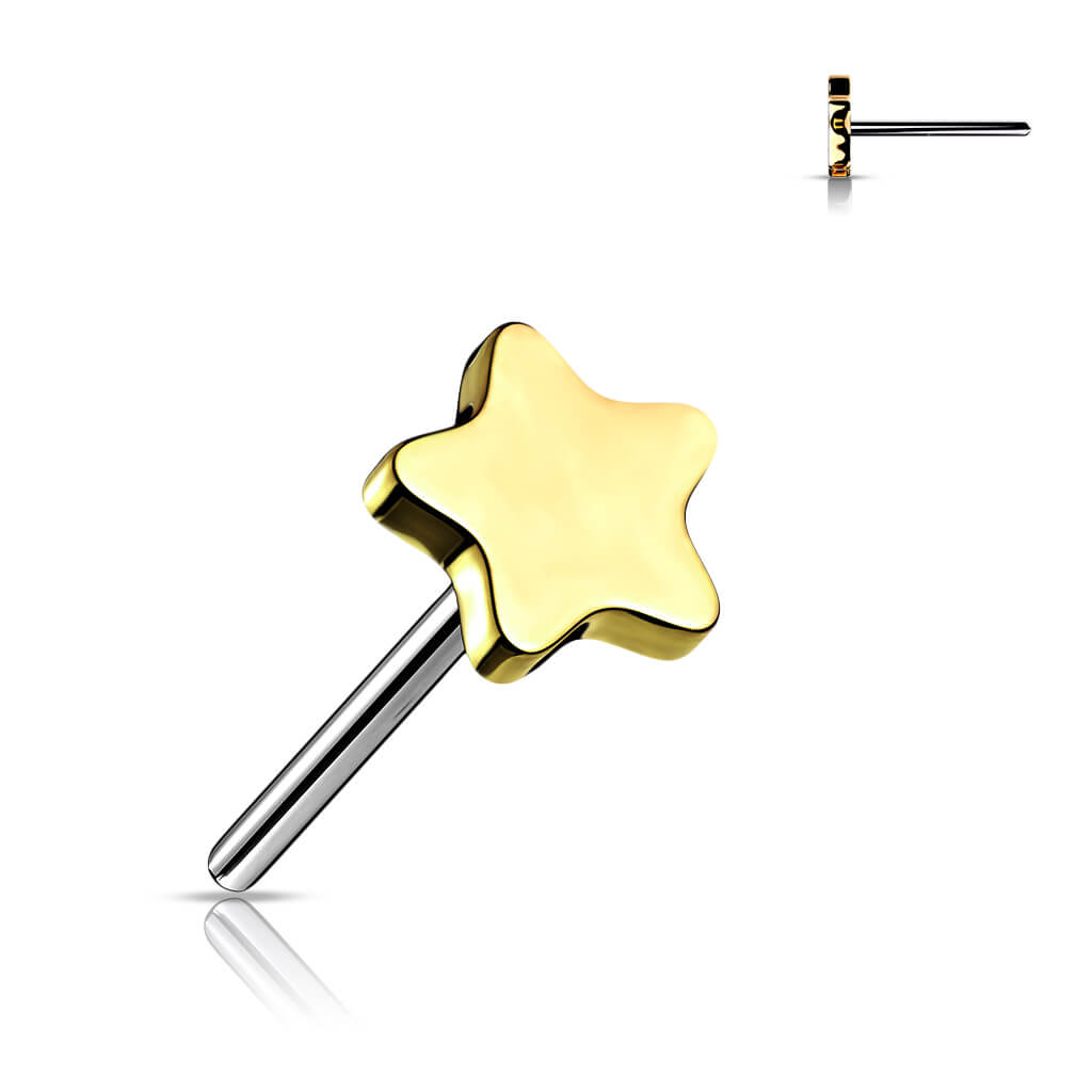 Titanium Top Flat Star Push-In