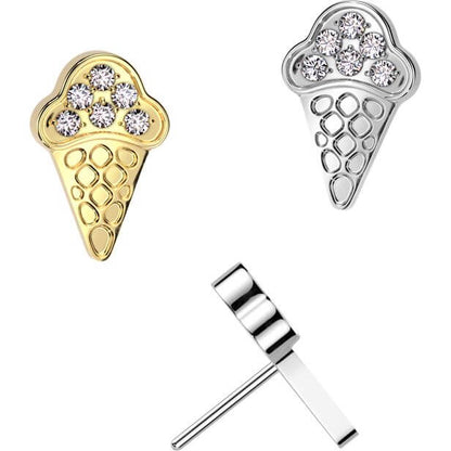 Titanium ice cream cone zirconia Push-In