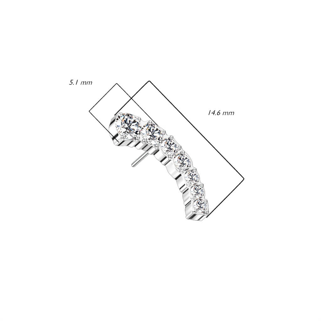 Titan Top Bogenform Zirkonia Push-In