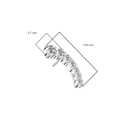 Titane Embout Embout Zircone Arquée Enfoncer