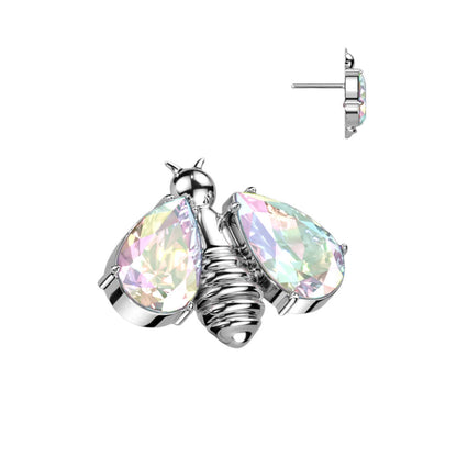 Titanium top bee with zirconia wings Push-In