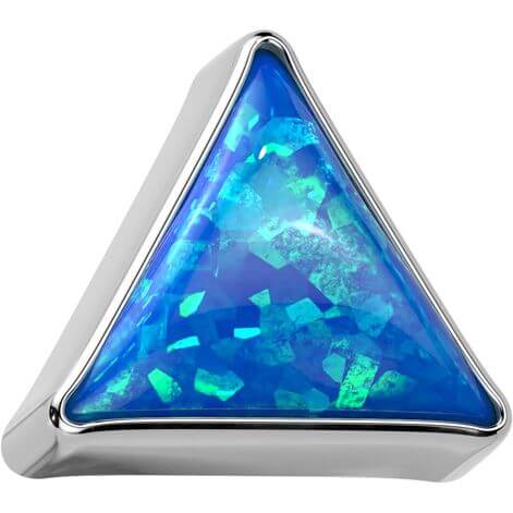 Titanium top triangle bezel setting opal Push-In