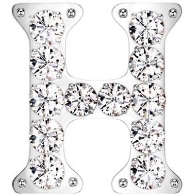 Titanium top alphabet initial zirconia Push-In