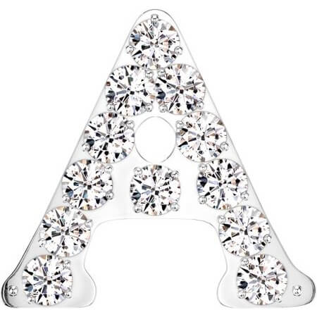 Titanium top alphabet initial zirconia Push-In