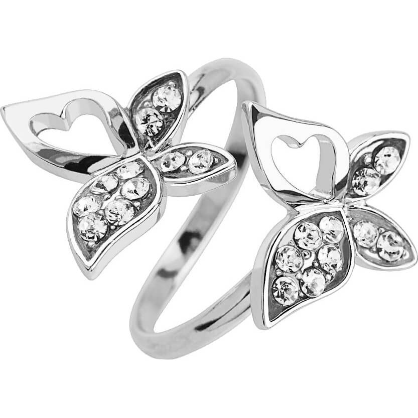 Anneau Papillon Argent Zirconia Ajustable