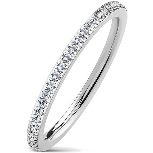 Anneau Zircone Argent