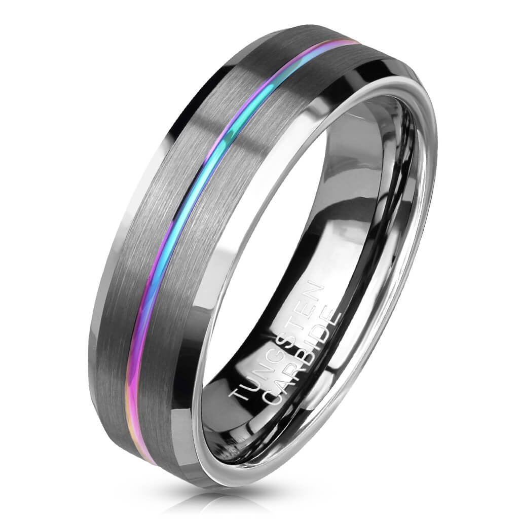 Argento spazzolato con Linea Arcobaleno