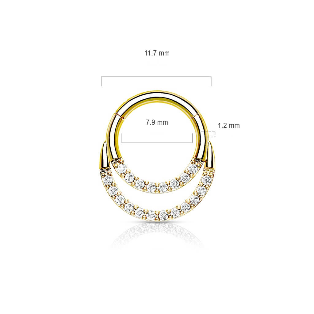 Ring Double lined Zirconia Clicker