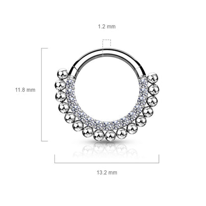 Anillo Bolas Circonita Clicker