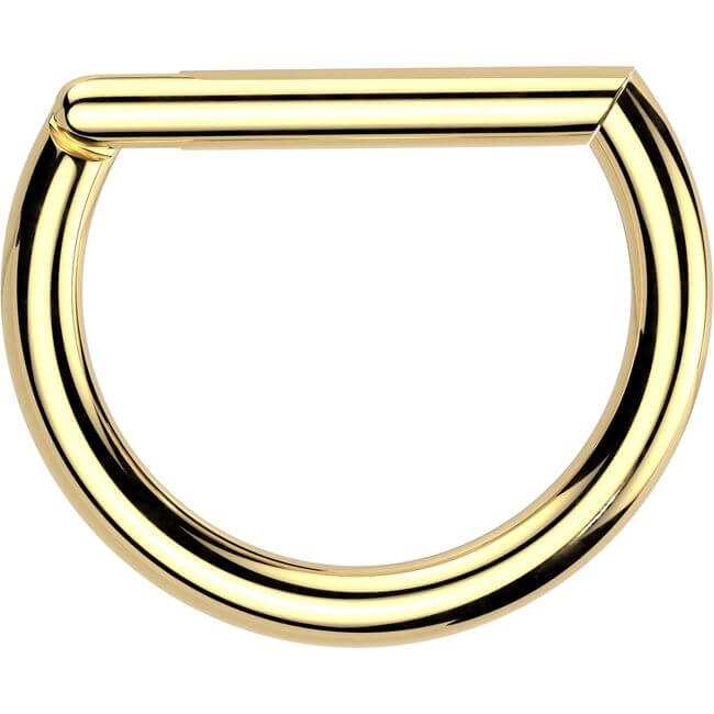 Titane Anneau Or argent noir Segment