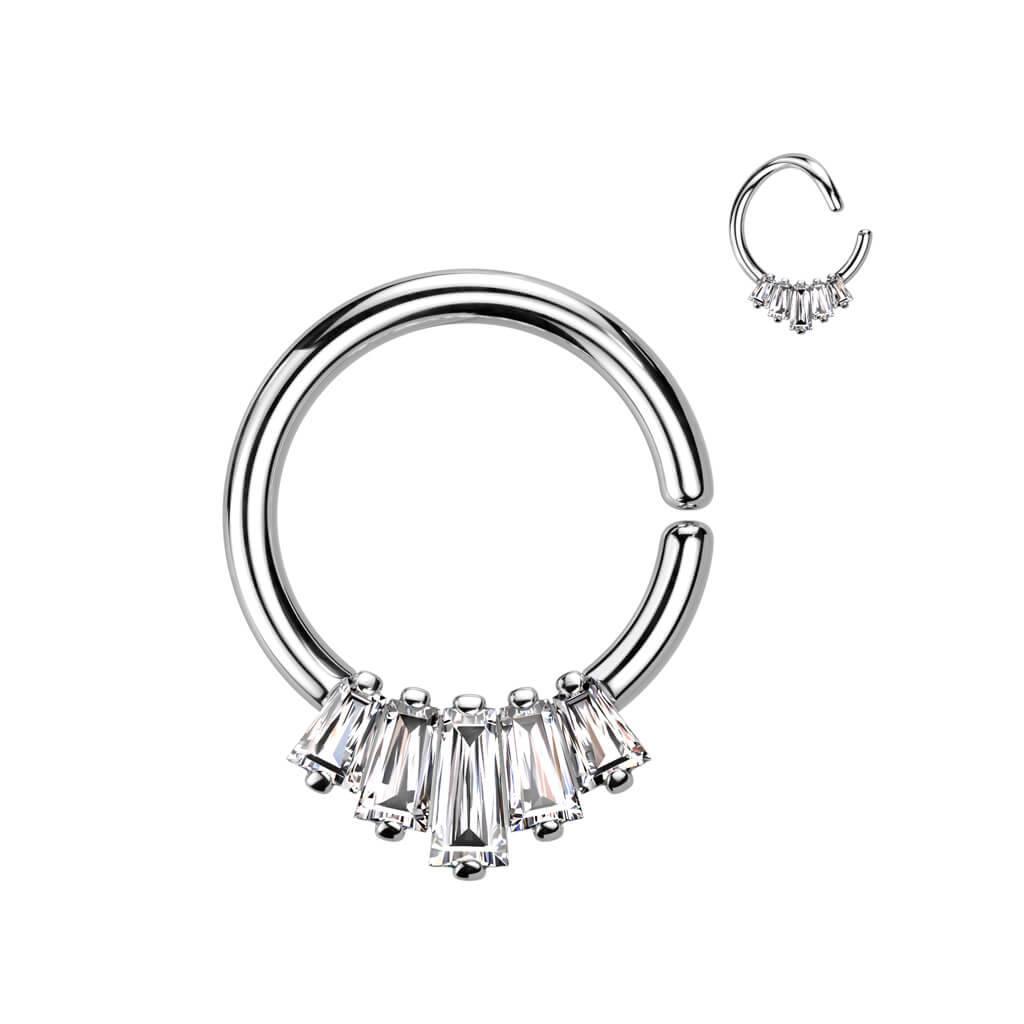 Anillo 5 Circonitas Flexible