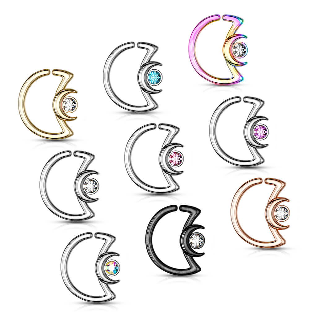 Ring Moon Zirconia Bendable