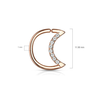 Ring Moon Zirconia Bendable