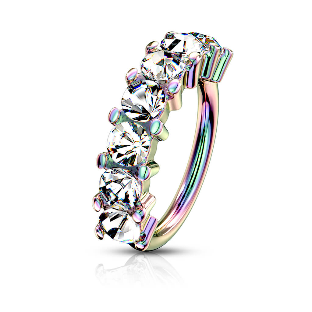 Anillo 7 Circonitas Flexible