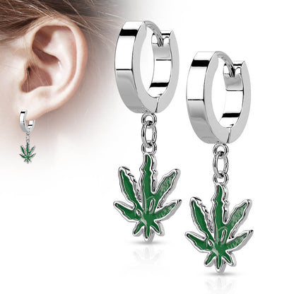 Hemp Leaf dangle Clicker