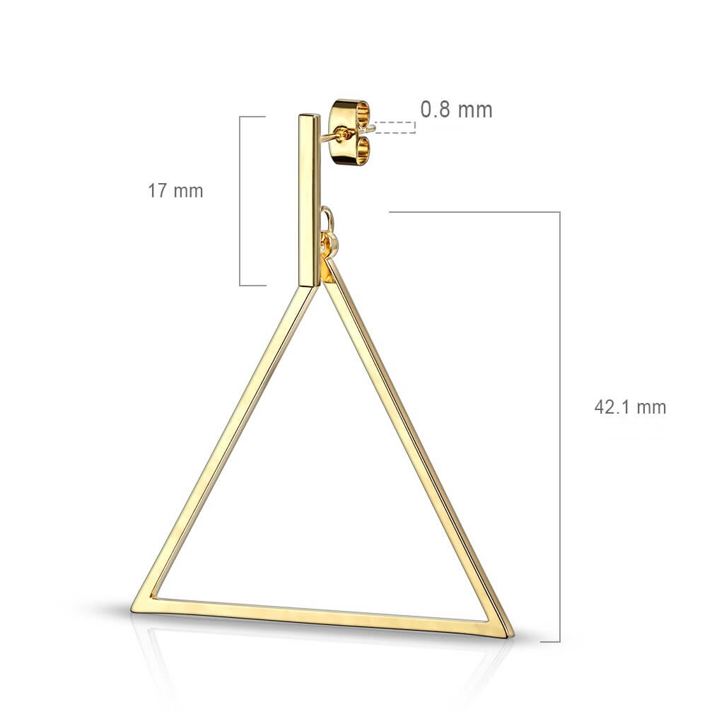 Bouton d'Oreille Pendentif Triangle