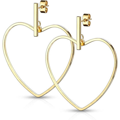 Bouton d'Oreille Pendentif Coeur