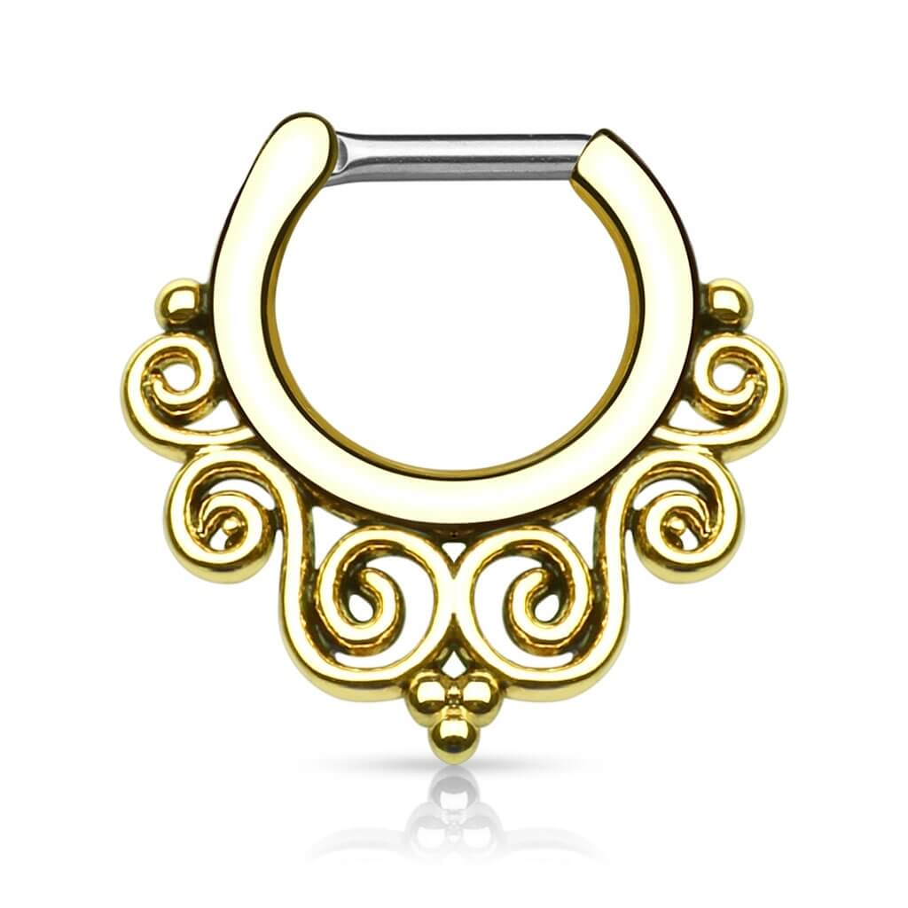 Septum Clicker Tribal PVD Cliqueur